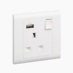 MK ESSENTIALS 13A SINGLE SOCKET WITH USB-MV24354WHI - Image 2