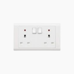 MK ESSENTIALS 13A DOUBLE SOCKET WITH NEON-MV2647WHI - Image 2