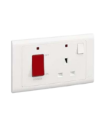 MK ESSENTIALS 45A DP SWITCH +13ASINGLESOCKET-MV5061WHI