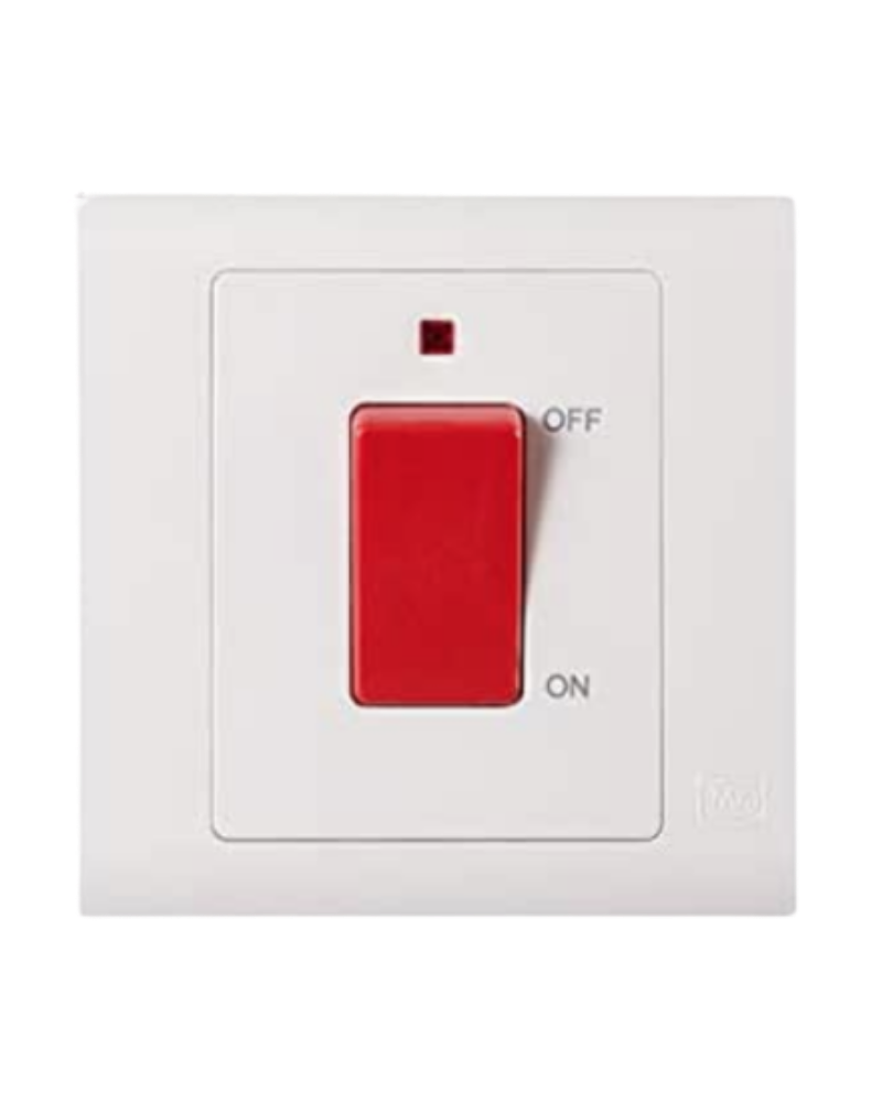25 MK ESSENTIALS 45A DP SWITCH WITH NEON-MV5205WHI - Image 1