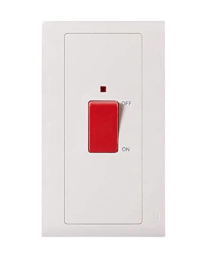 26 MK ESSENTIALS 50A DP SWITCH 6X3-MV5215NWHI - Image 1