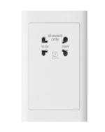 MK ESSENTIALS SHAVER SOCKET 115/230V 50/60Hz-MV701WHI