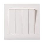 MK ESSENTIALS 4GANG 1WAY WIDE ROCKER-MV4784W1WH1
