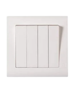 MK ESSENTIALS 4GANG 1WAY WIDE ROCKER-MV4784W1WH1