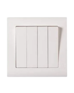 MK ESSENTIALS 4GANG 2WAY WIDE ROCKER-MKMV4784WHI